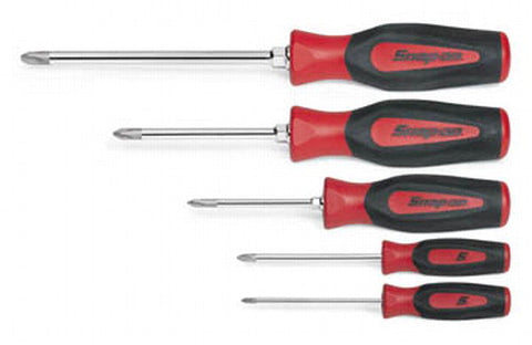 Set, Screwdriver, Phillips Tip, Instinct® Soft Handle, Red, 5 pcs.
